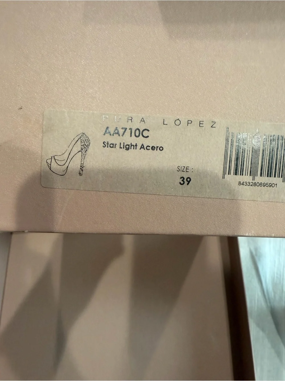 Pura López Women sparkle pumps  — Dusty Rose
